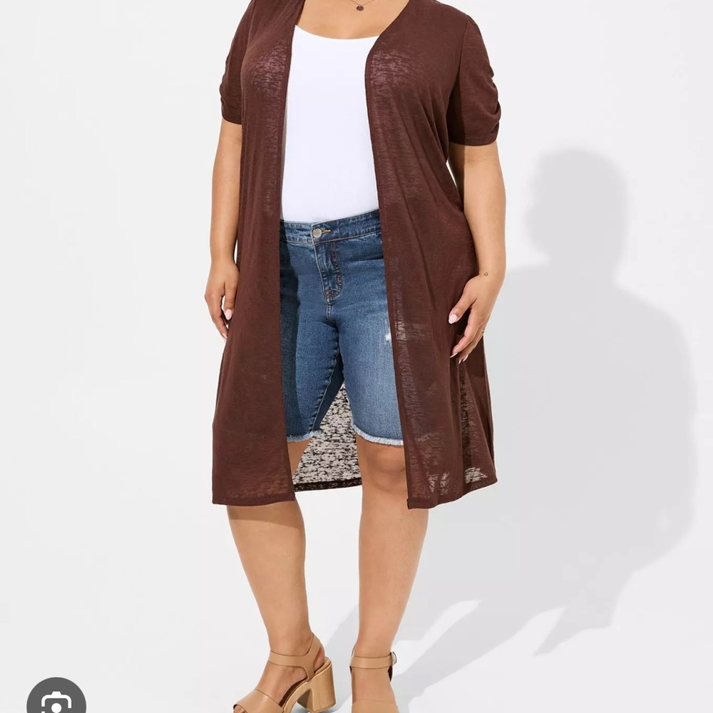 Torrid Dark Brown Sheer duster